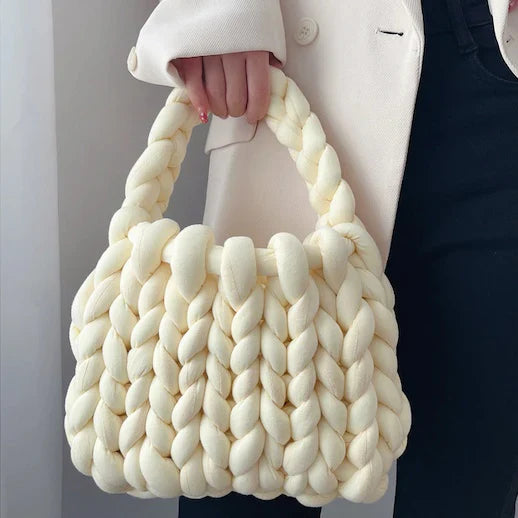 Harriet | Black Mini Chunky Knit Bag