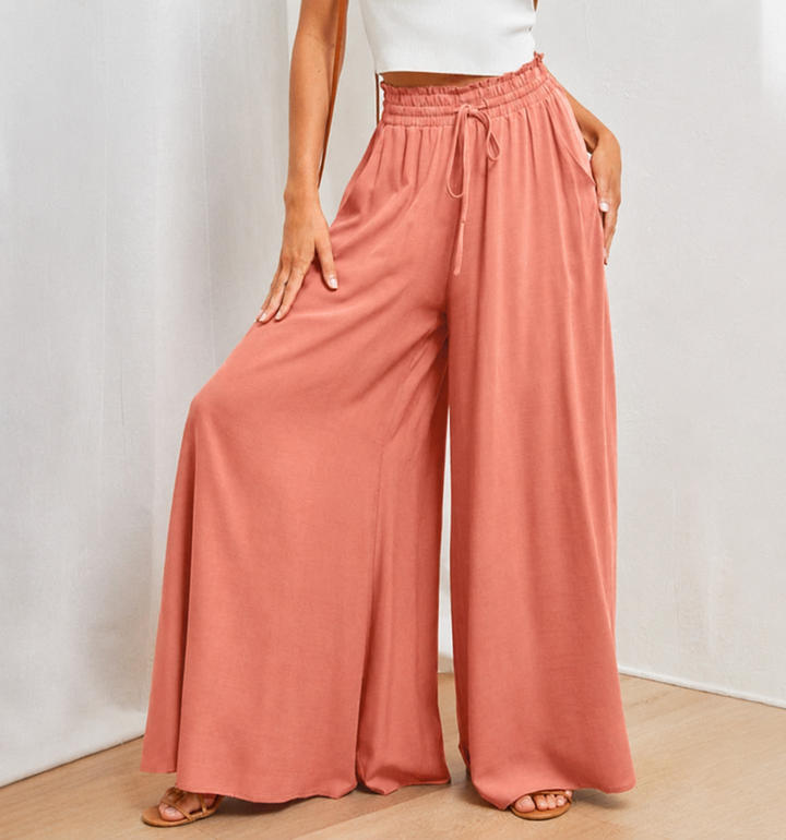 Clementine | High Waisted Wide Leg Palazzo