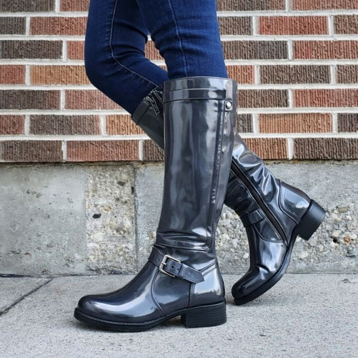 Marj | Classic Round Toe Knee-High Boots