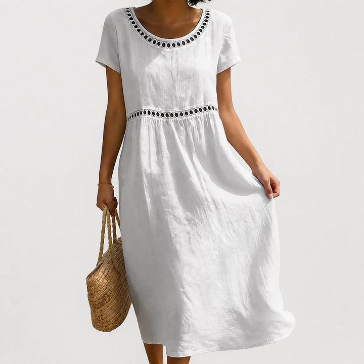 Aurora | White Embroidered Airy Dress