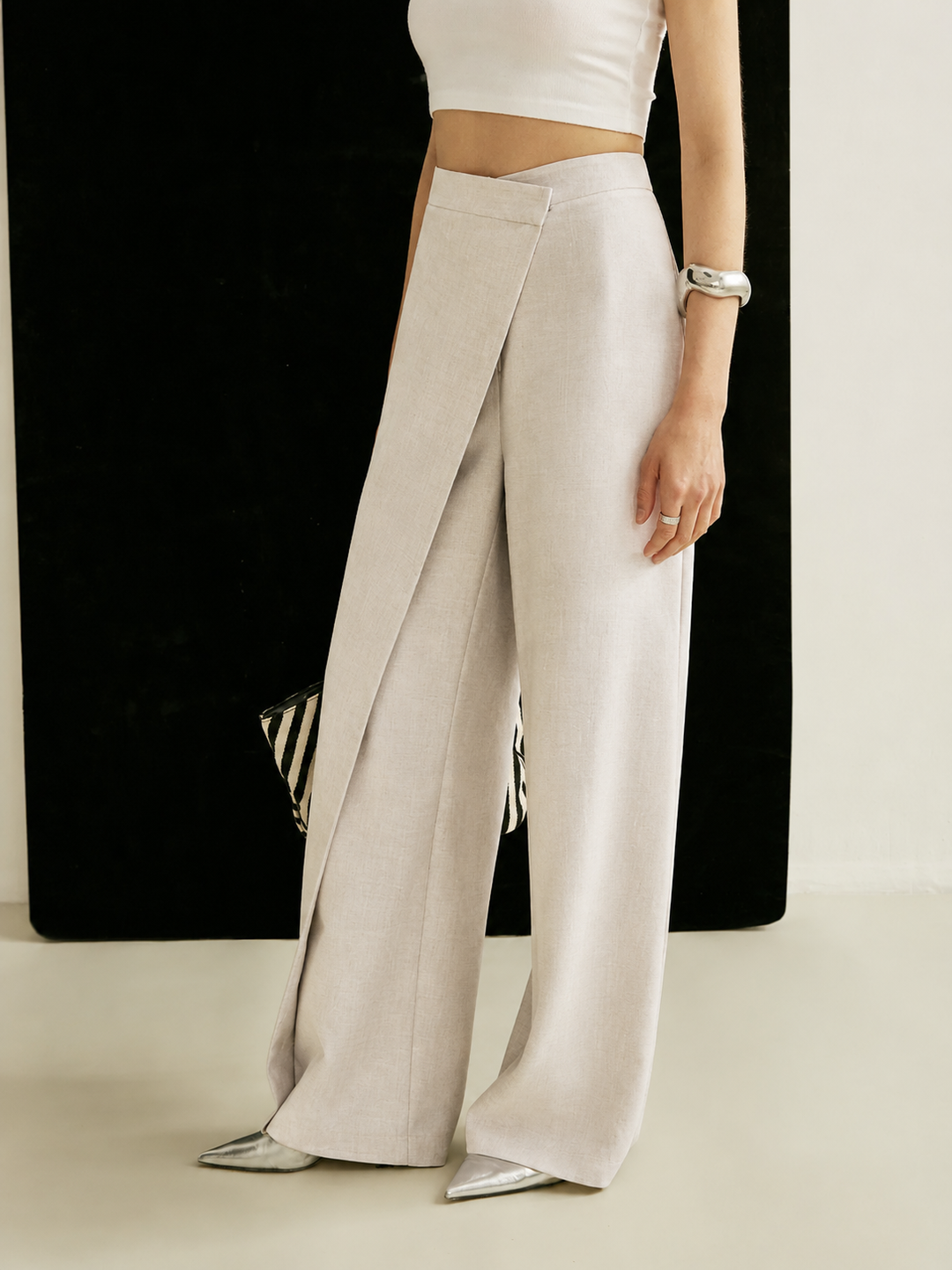 Luna | High Waist Wide Leg Trousers