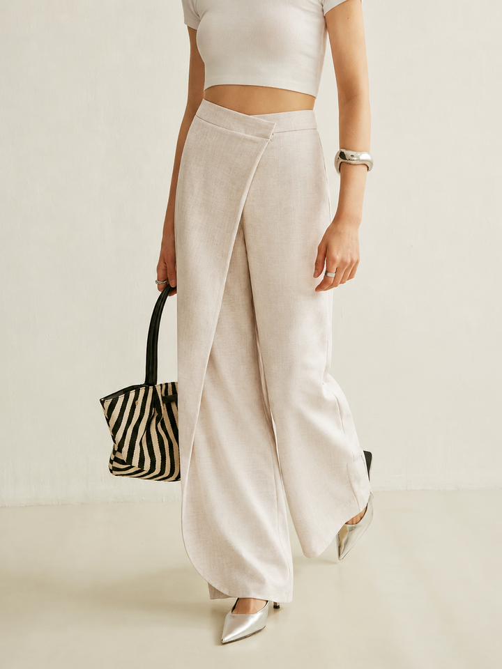 Luna | High Waist Wide Leg Trousers