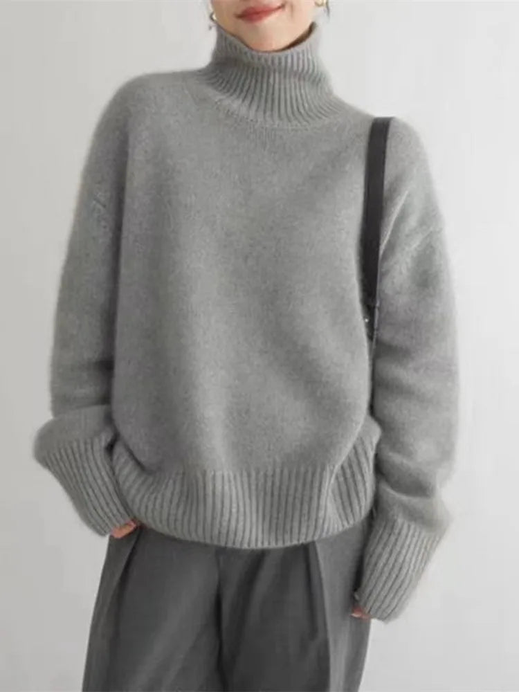 Monika | High Collar Sweater