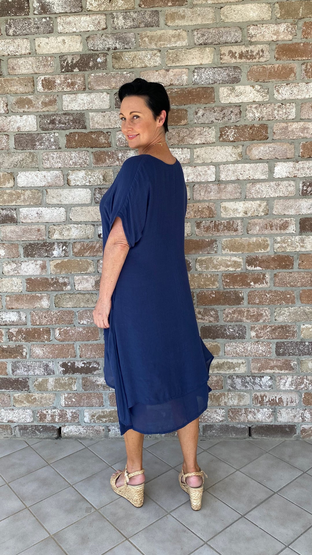 Violet | Chelsea Navy Midi Dress