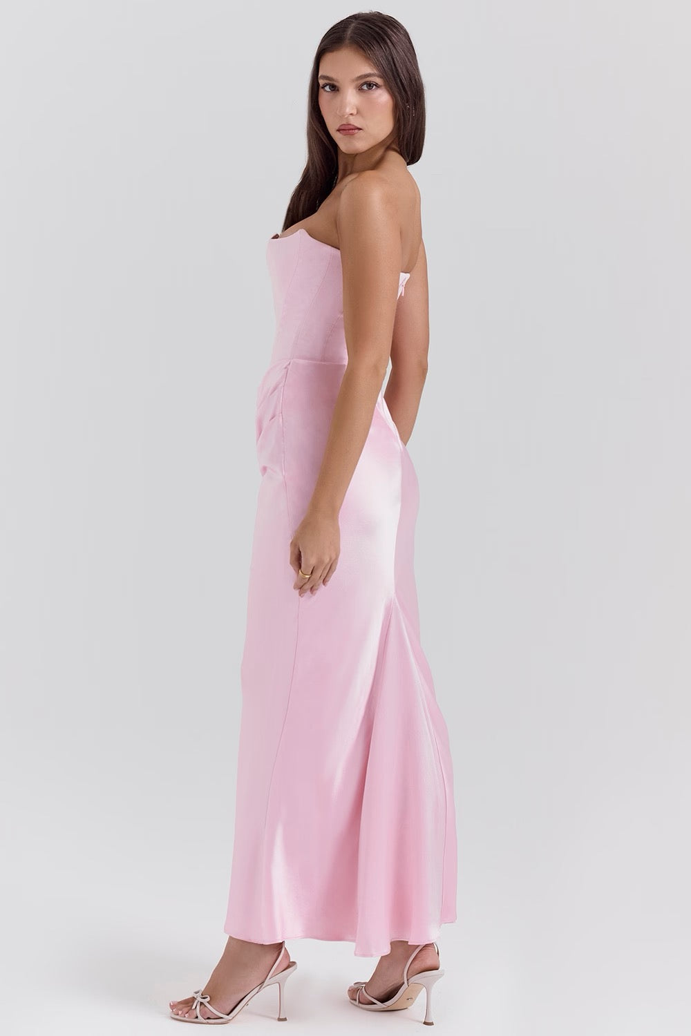 Camille | Women's Wedding Guest Lace Strapless Dress Evening