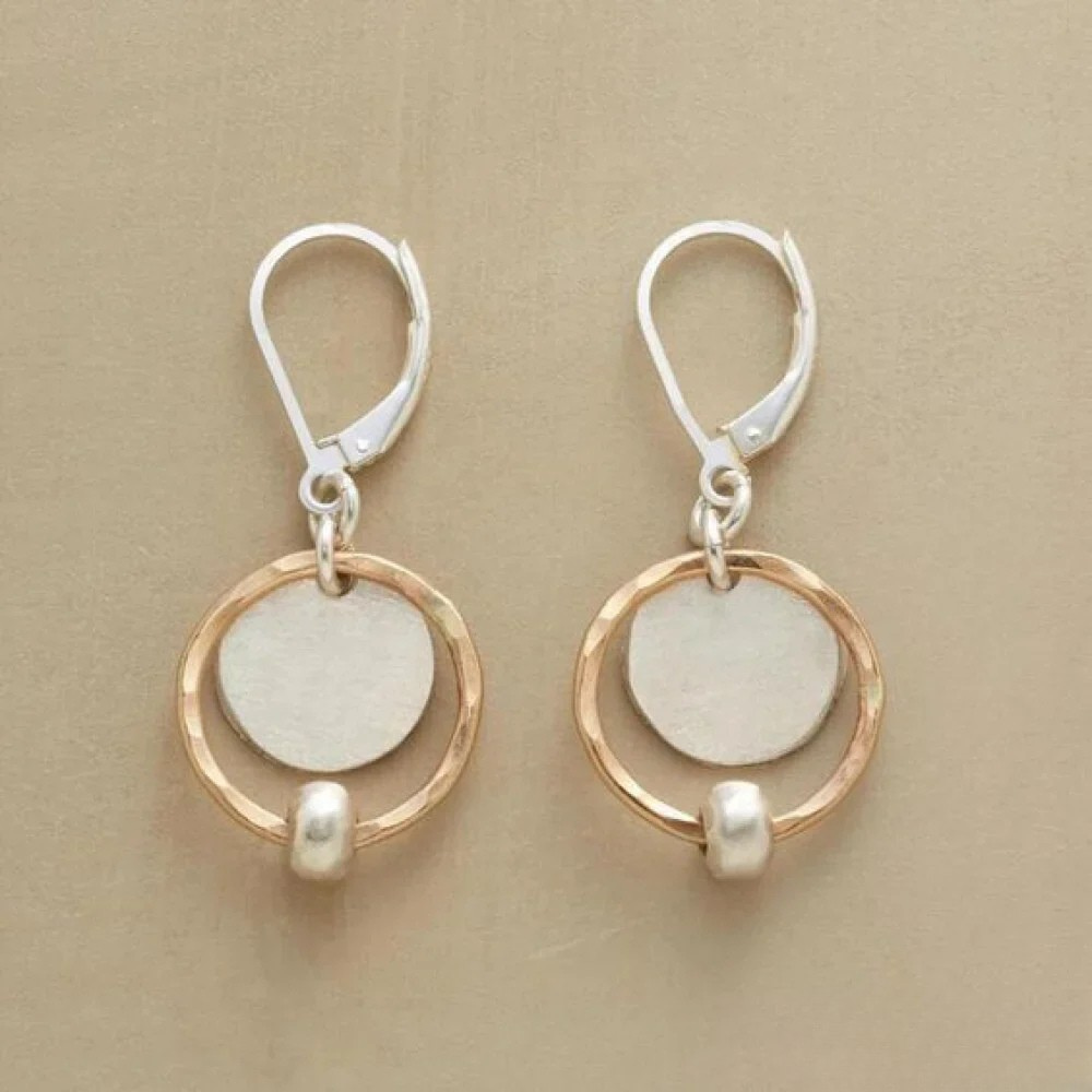 Catherine | Vintage Pearl Earrings with Gold and Silver Plating