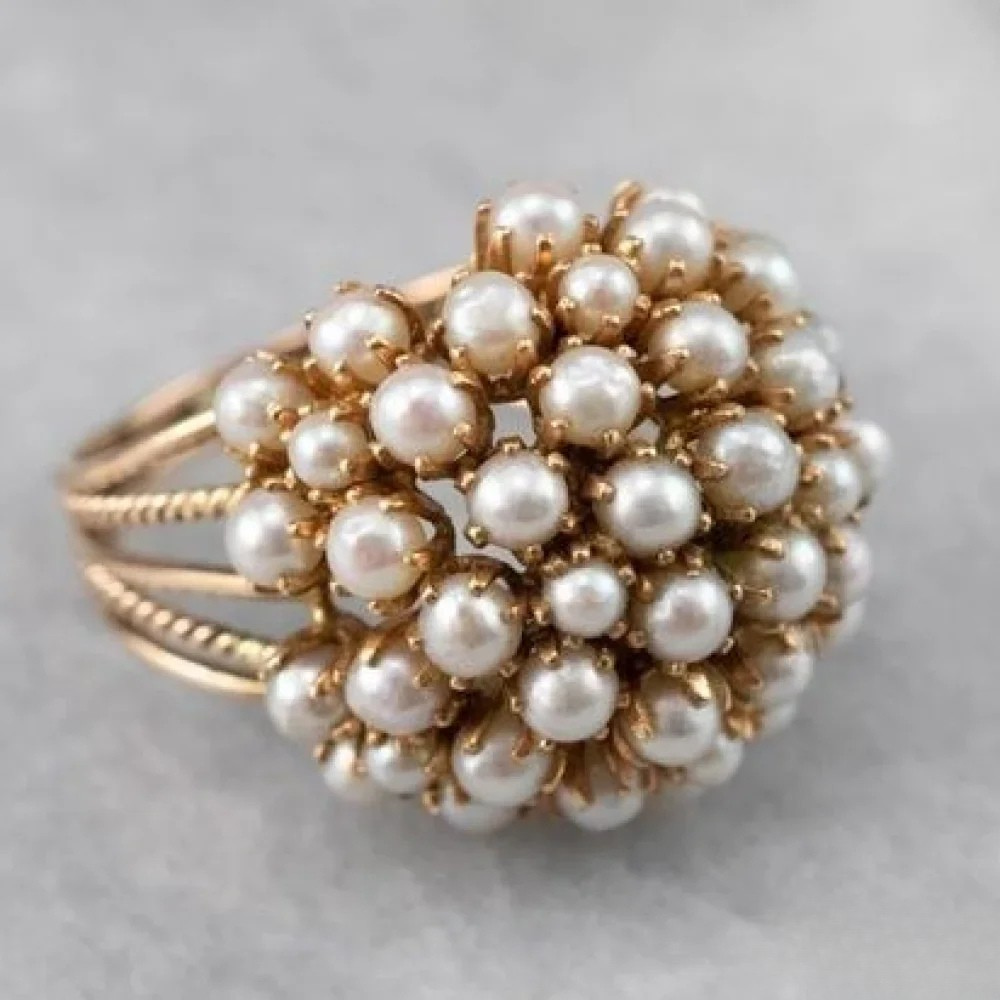 Georgia | Inlaid Pearl Ring
