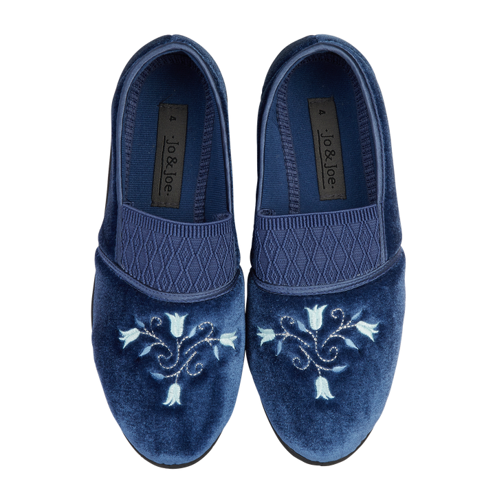 Mirabel | Wide Fit Embroidered Slippers