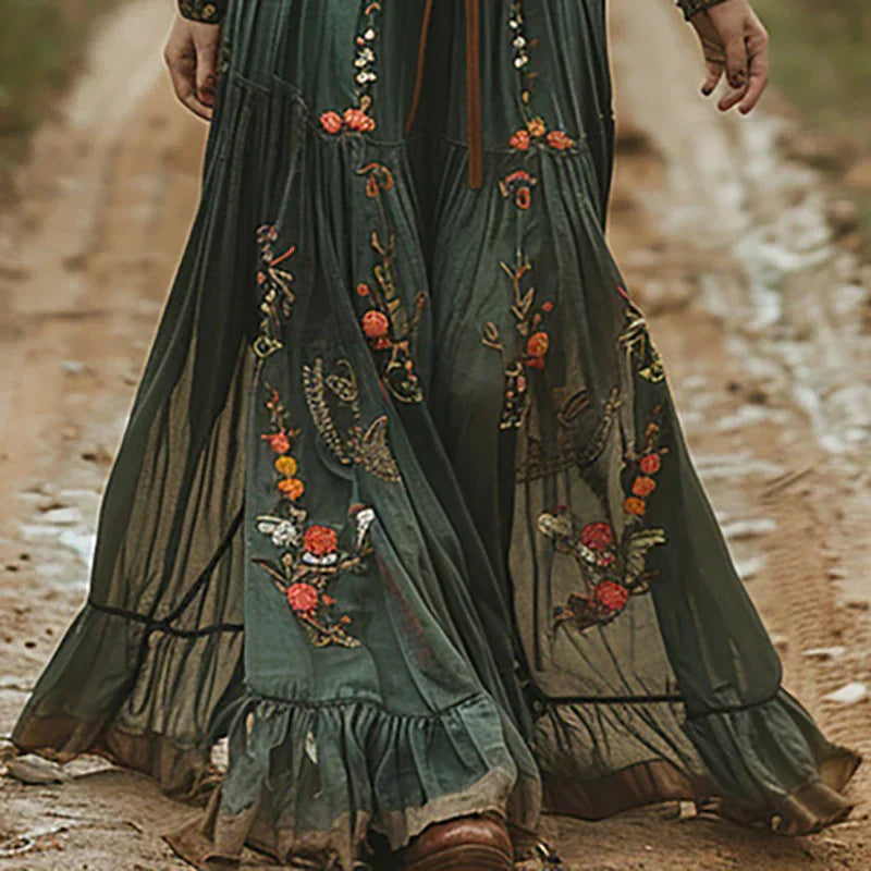 Selena | Bohemian Floral Maxi Dress