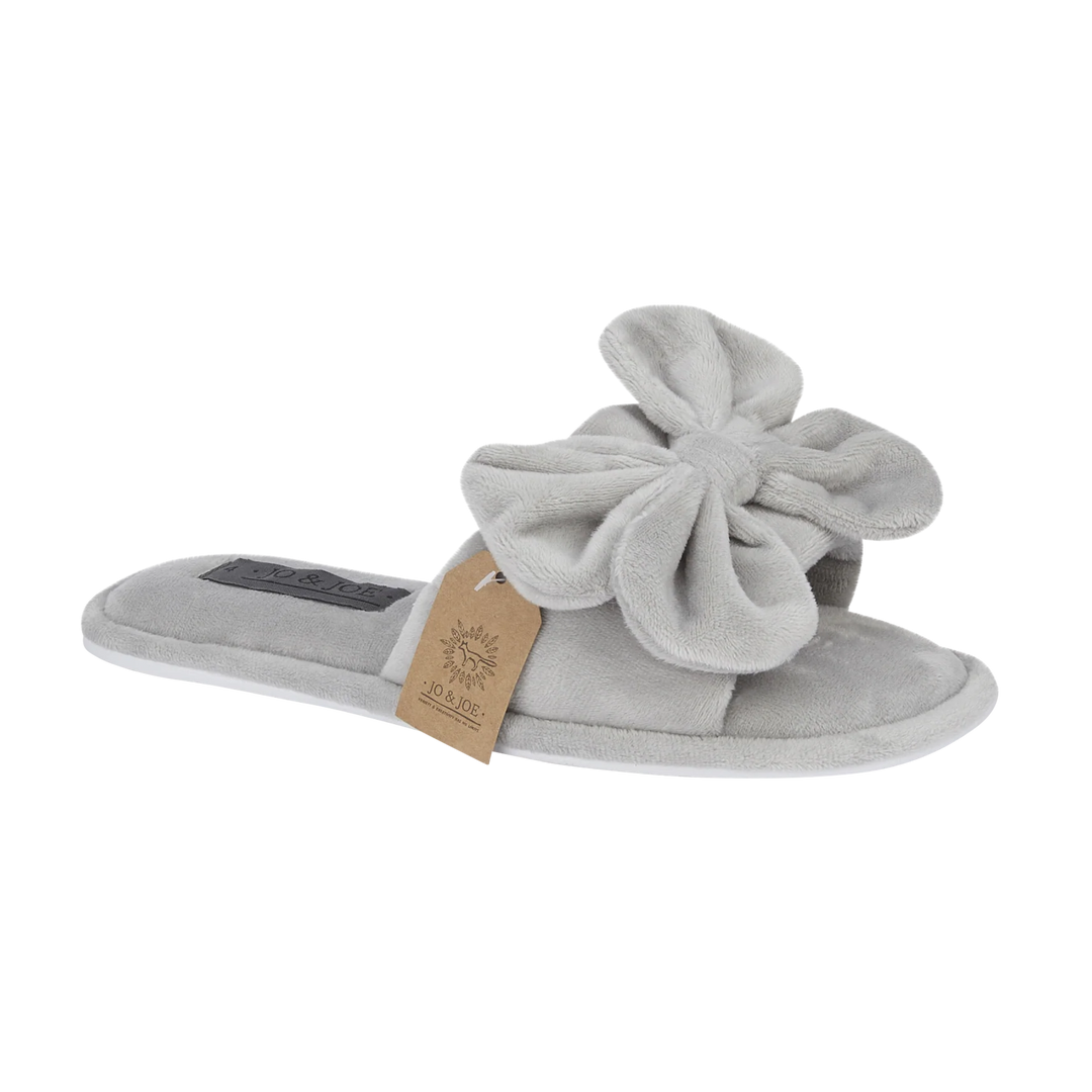 Theodora | Oversized Bow Open Toe Sliders