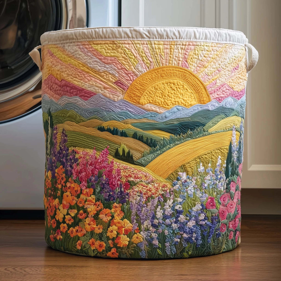 Sheep Worl | Quilted Laundry Basket