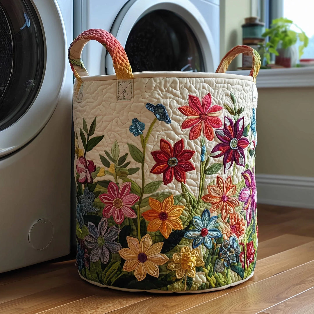 Sheep Worl | Quilted Laundry Basket