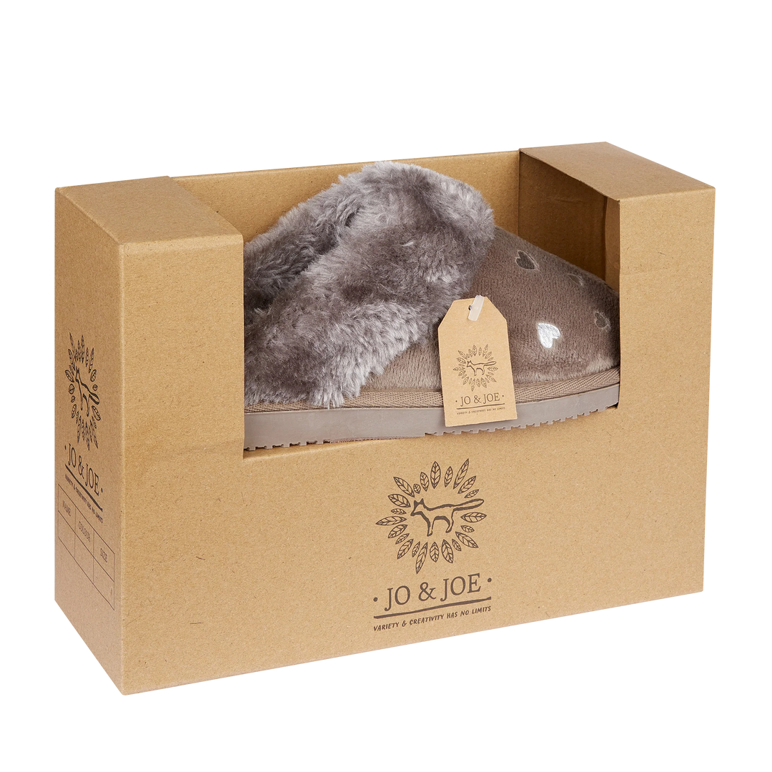 Philippa | Mink Heart Mule Slippers