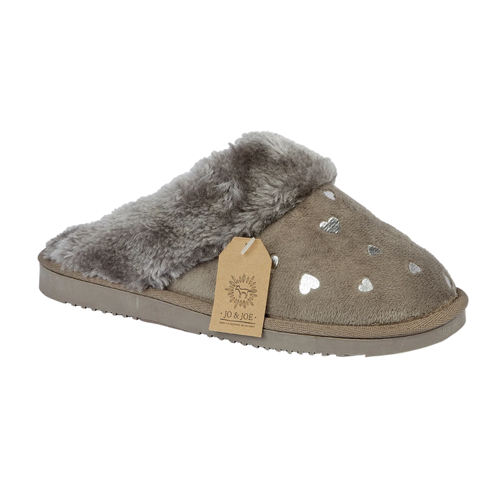Philippa | Mink Heart Mule Slippers