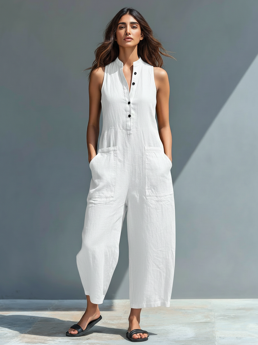 Nova | Sleeveless Minimalist Jumpsuit