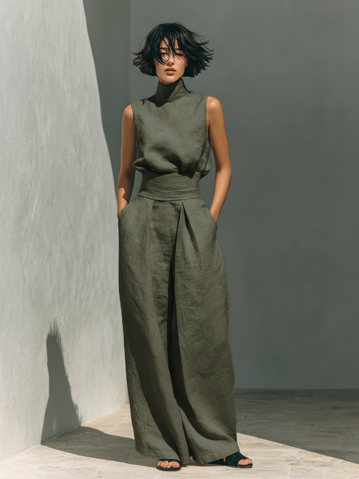 Amber | Cotton Linen Blend Sleeveless
