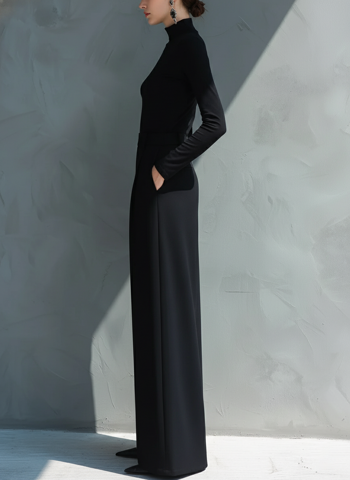 Sarah | Black Classic Knit Turtleneck