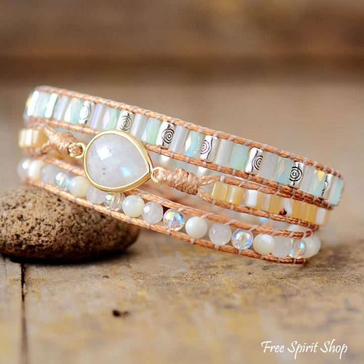 Amber | Handmade Moonstone & Pearly Rainbow