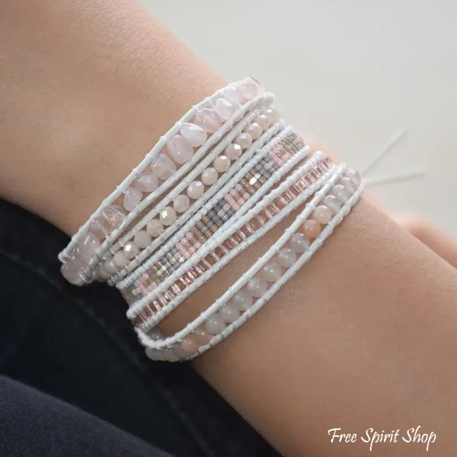 Aria | Rose Quartz & Aventurine White