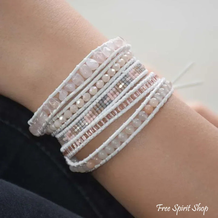 Aria | Rose Quartz & Aventurine White