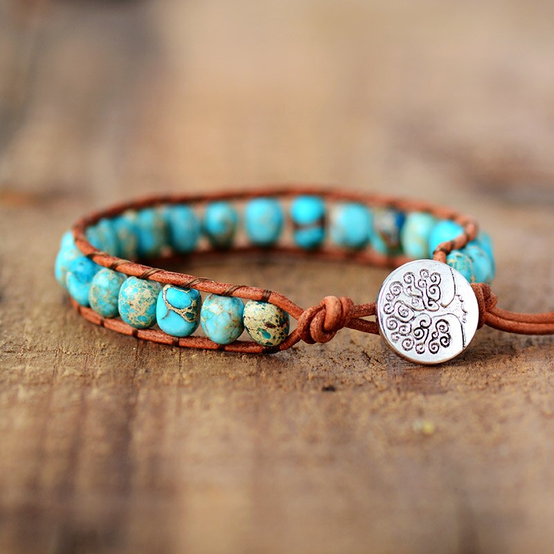 Alina | Turquoise Jasper Single Row Bead