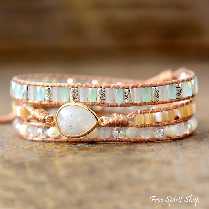 Amber | Handmade Moonstone & Pearly Rainbow