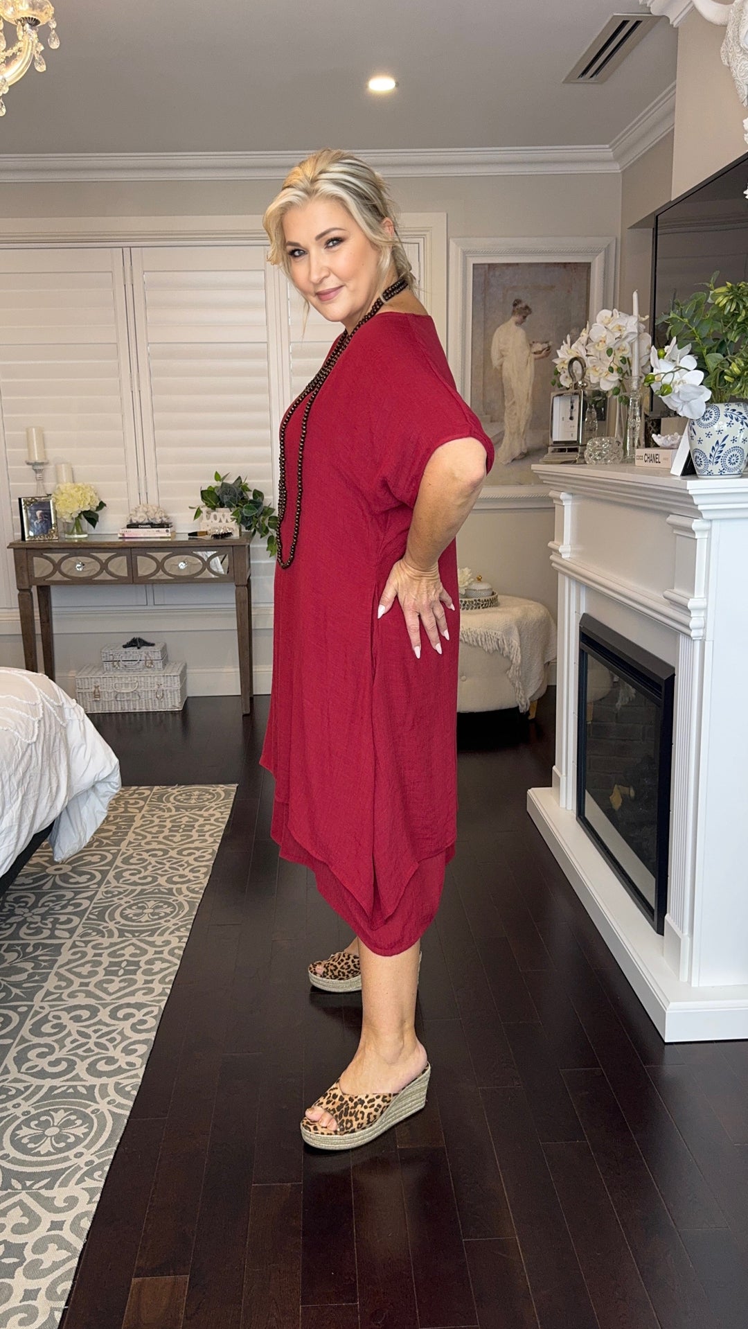 Winifred | Chelsea Dark Red Dress