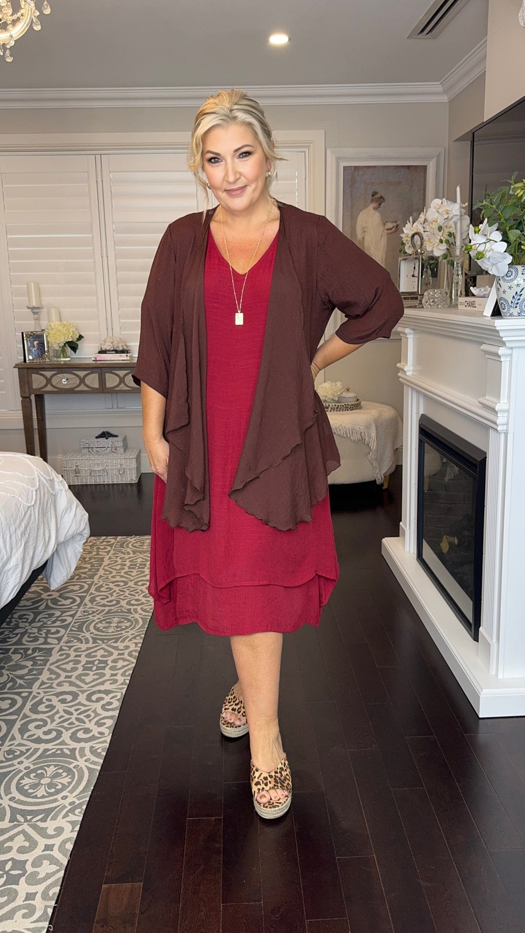 Winifred | Chelsea Dark Red Dress