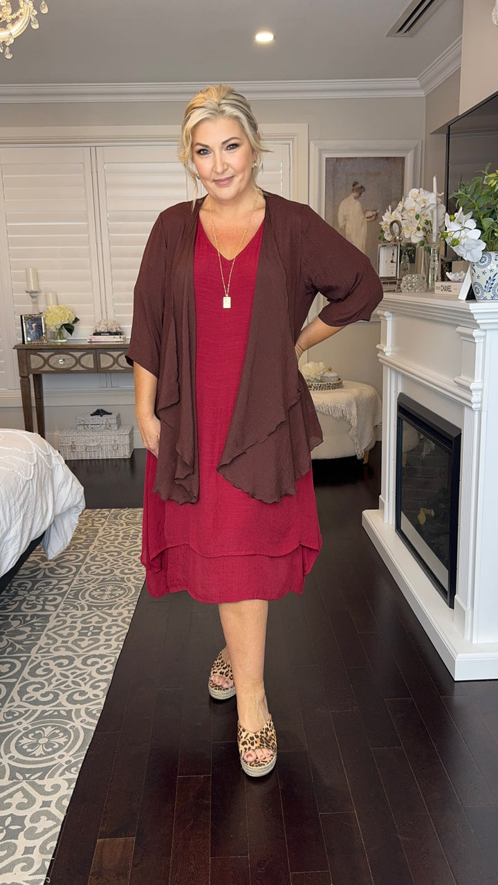 Winifred | Chelsea Dark Red Dress