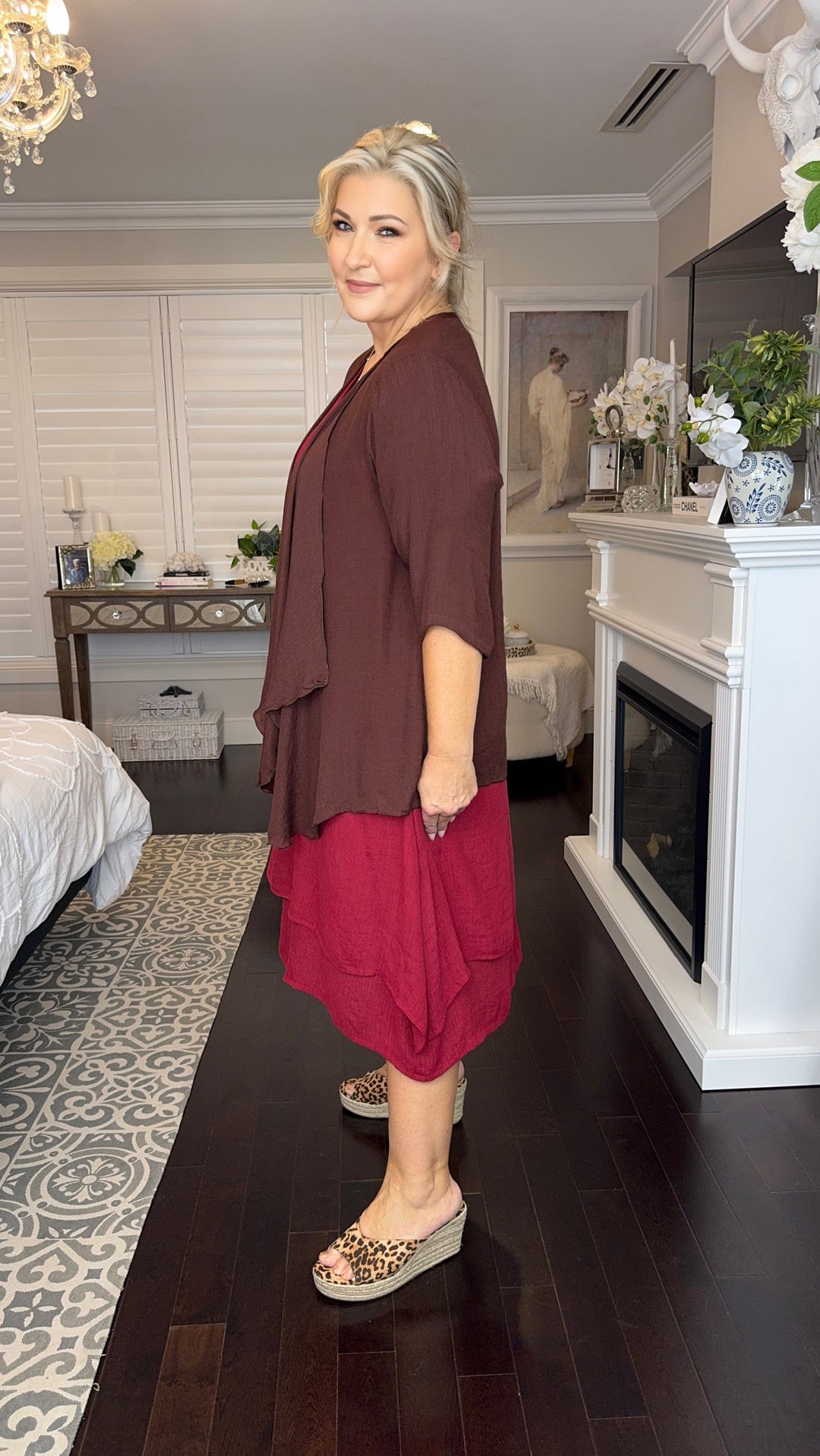Winifred | Chelsea Dark Red Dress