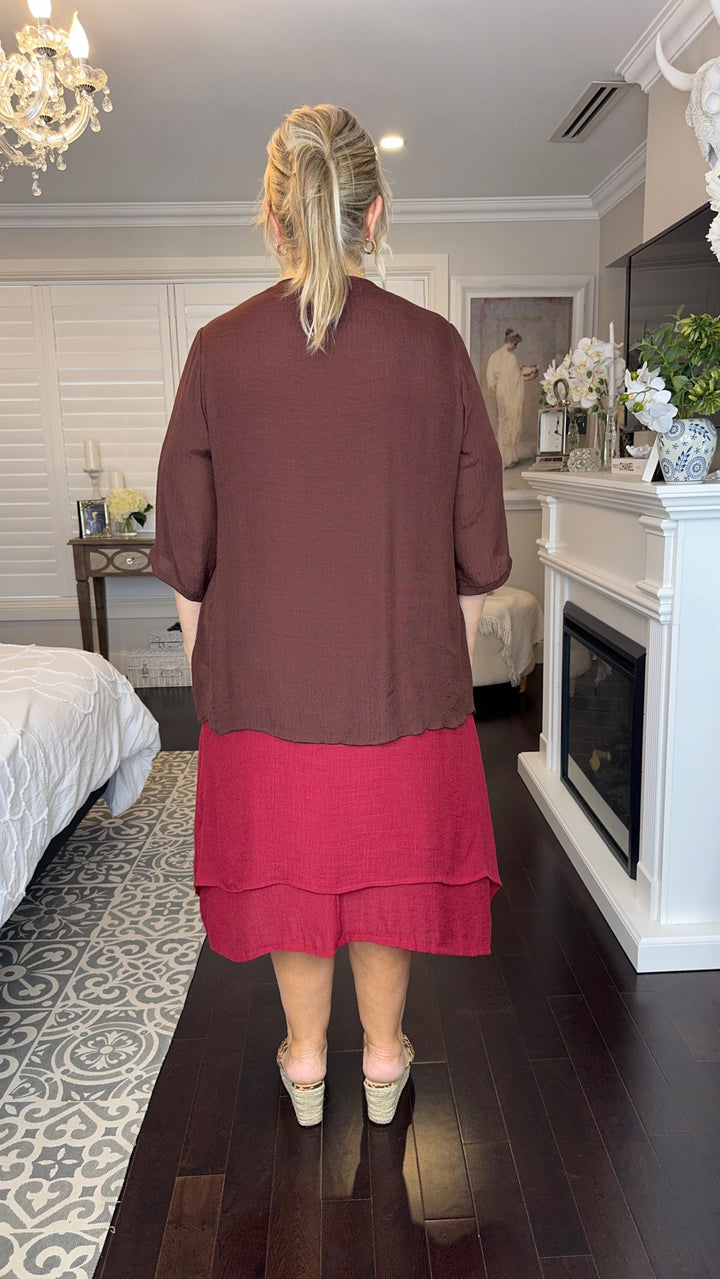 Winifred | Chelsea Dark Red Dress