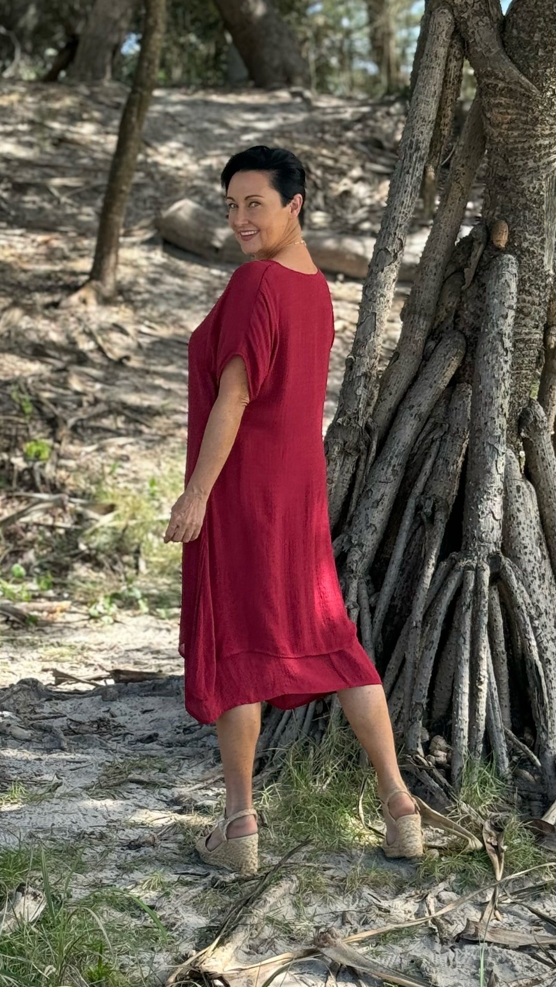 Winifred | Chelsea Dark Red Dress