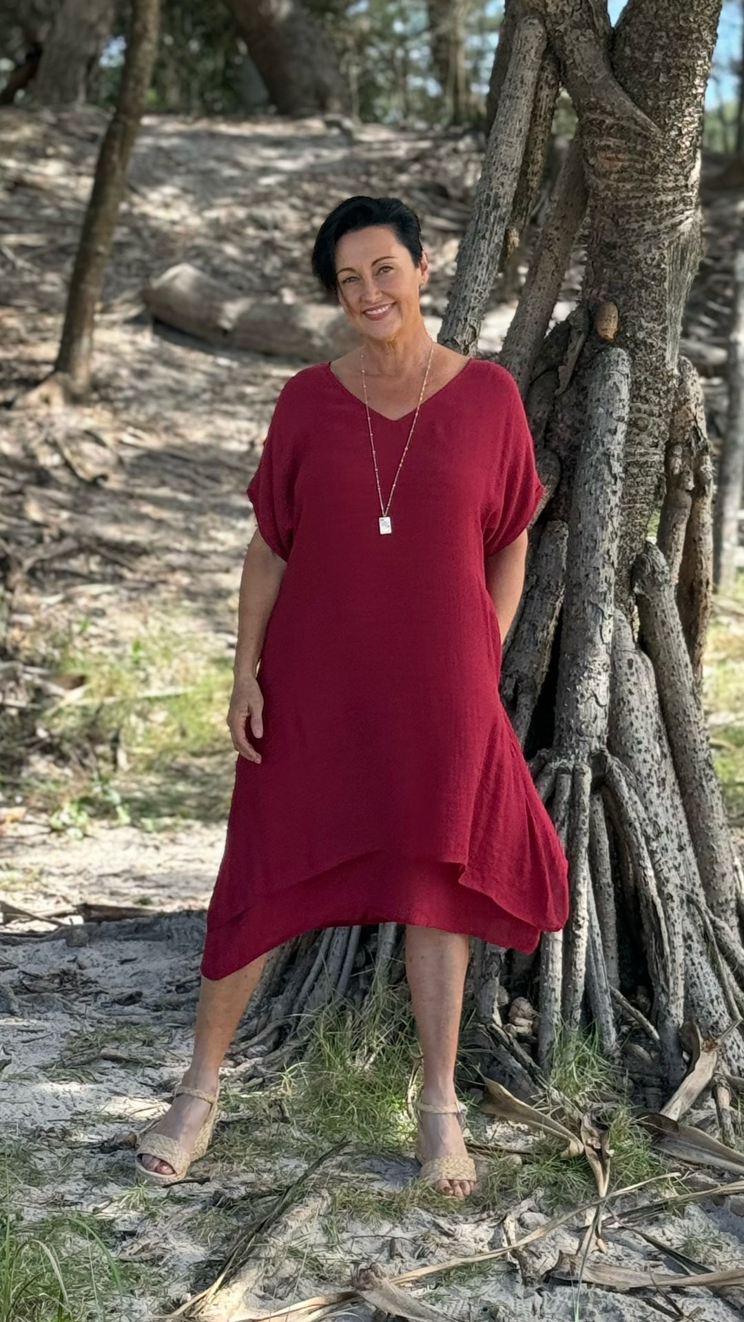 Winifred | Chelsea Dark Red Dress