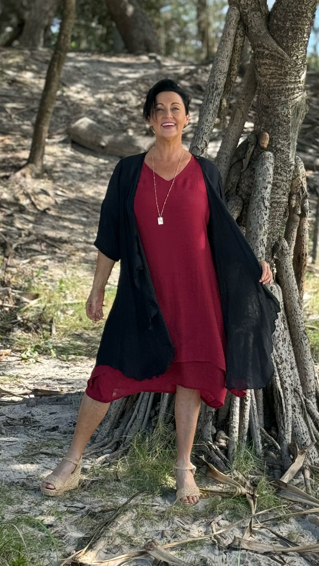 Winifred | Chelsea Dark Red Dress