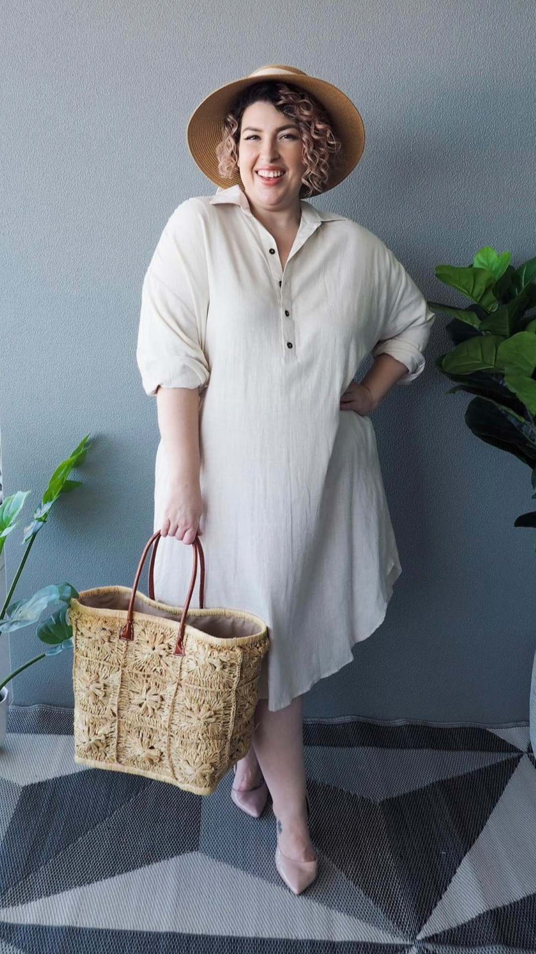 Tess | Linen Shirt Dress in Sand