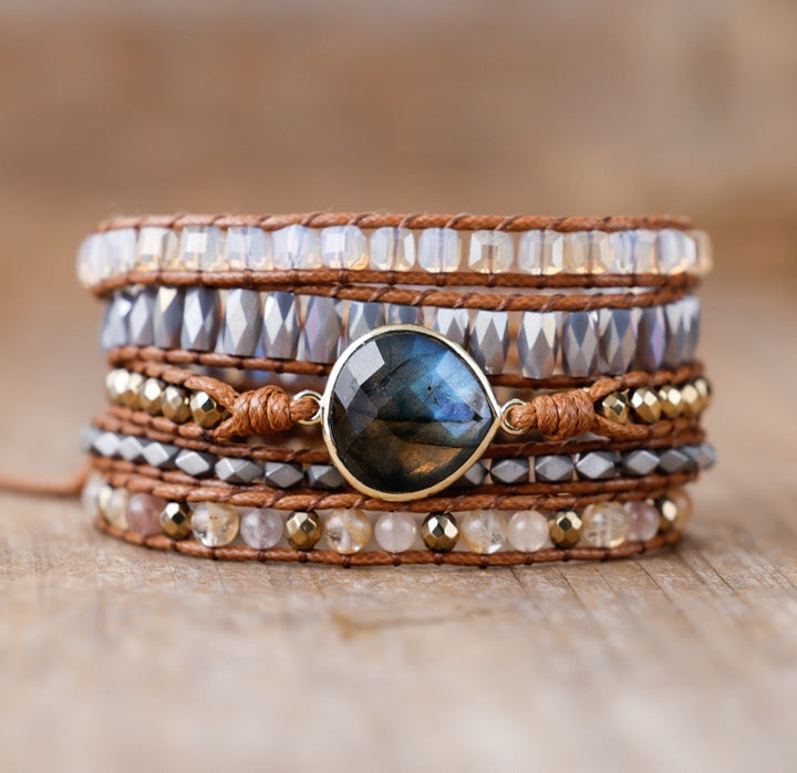 Olive | Labradorite Strawberry Agate & Citrine