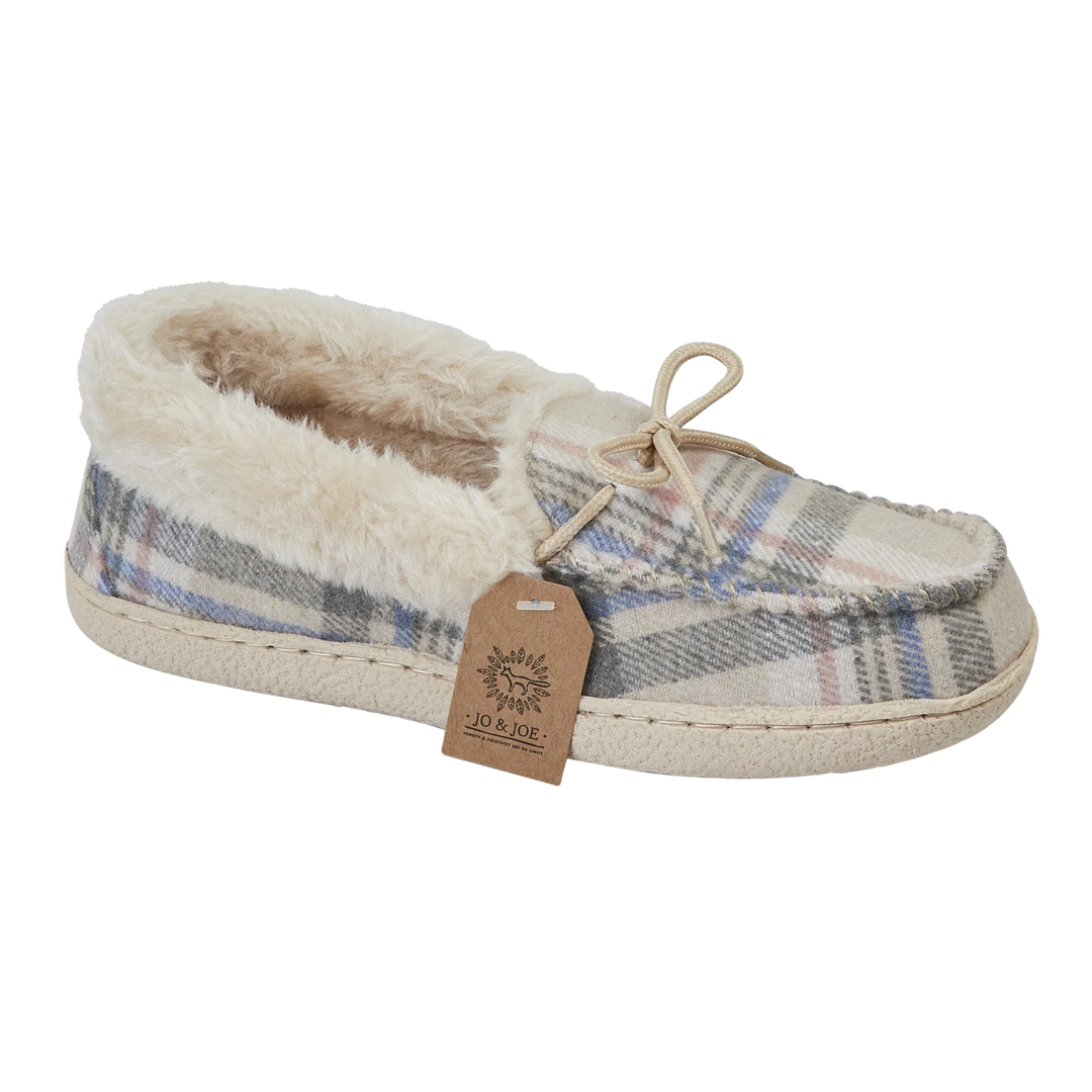 Tabitha | Tartan Moccasin Slippers
