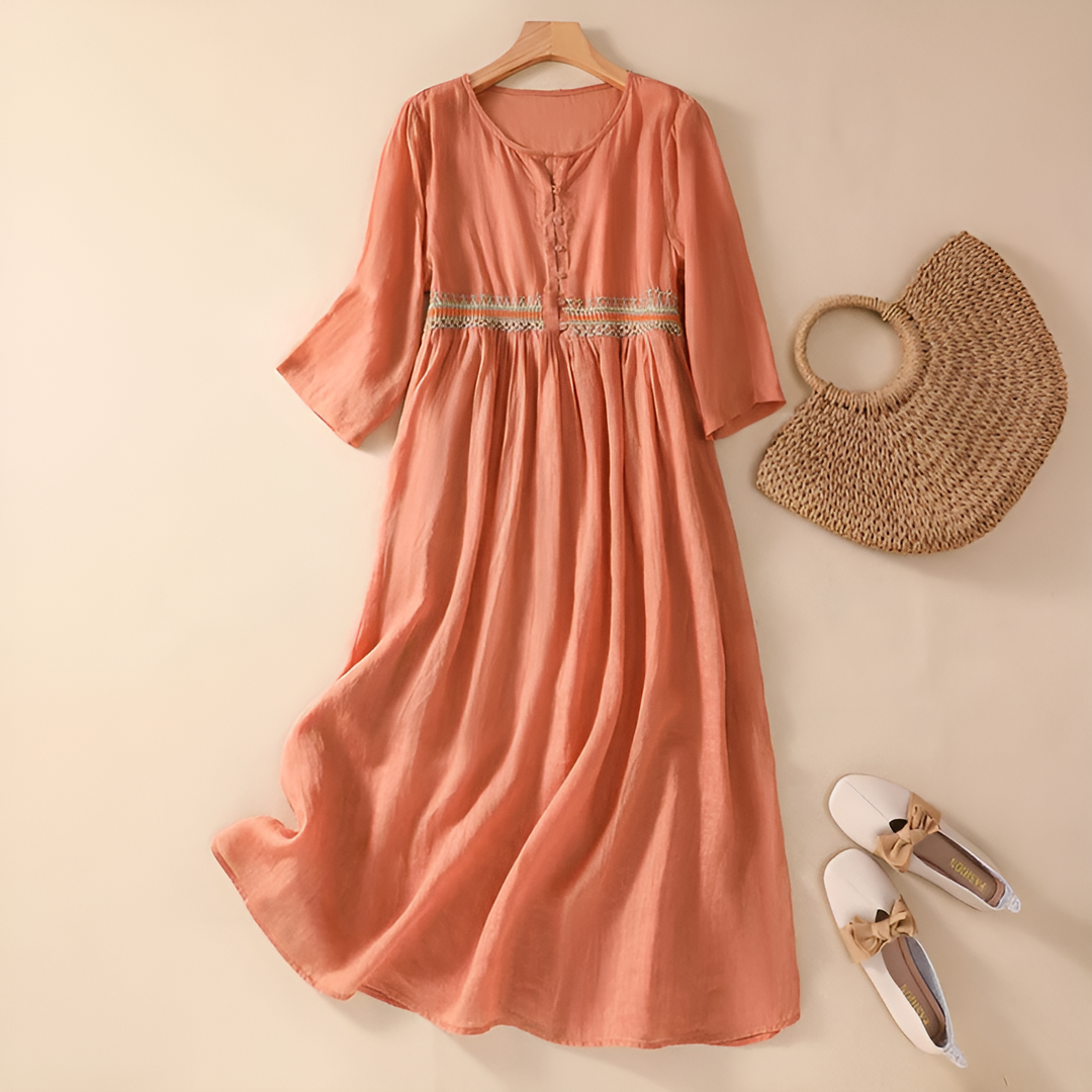Alma | Pattern Midi Dress