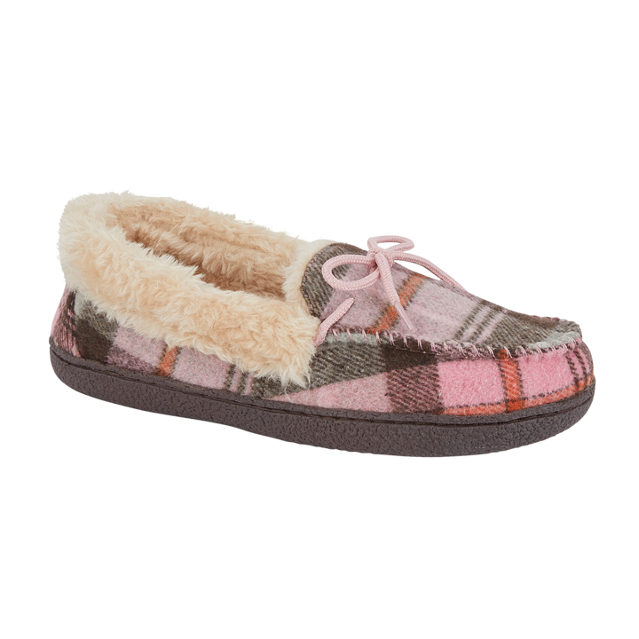 Tabitha | Tartan Moccasin Slippers