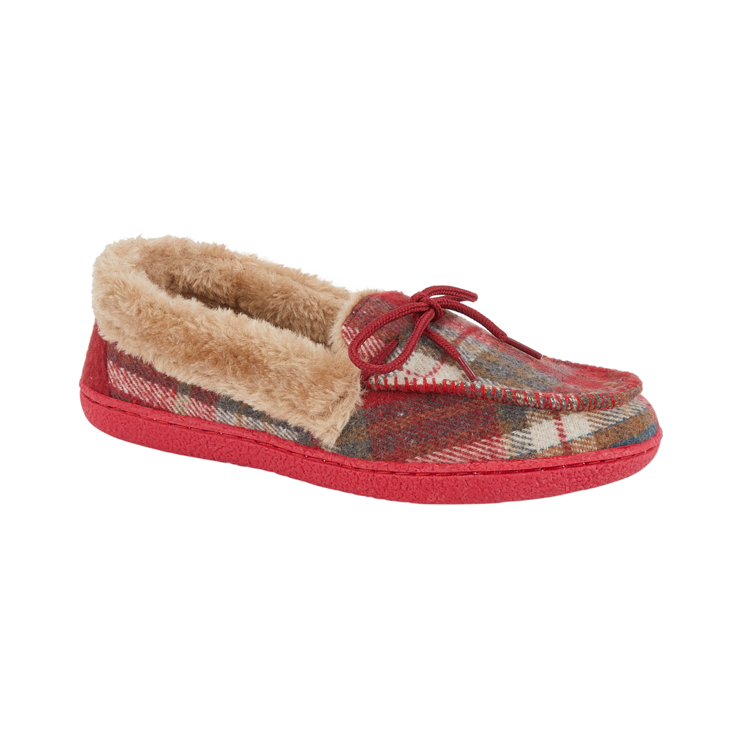 Tabitha | Tartan Moccasin Slippers