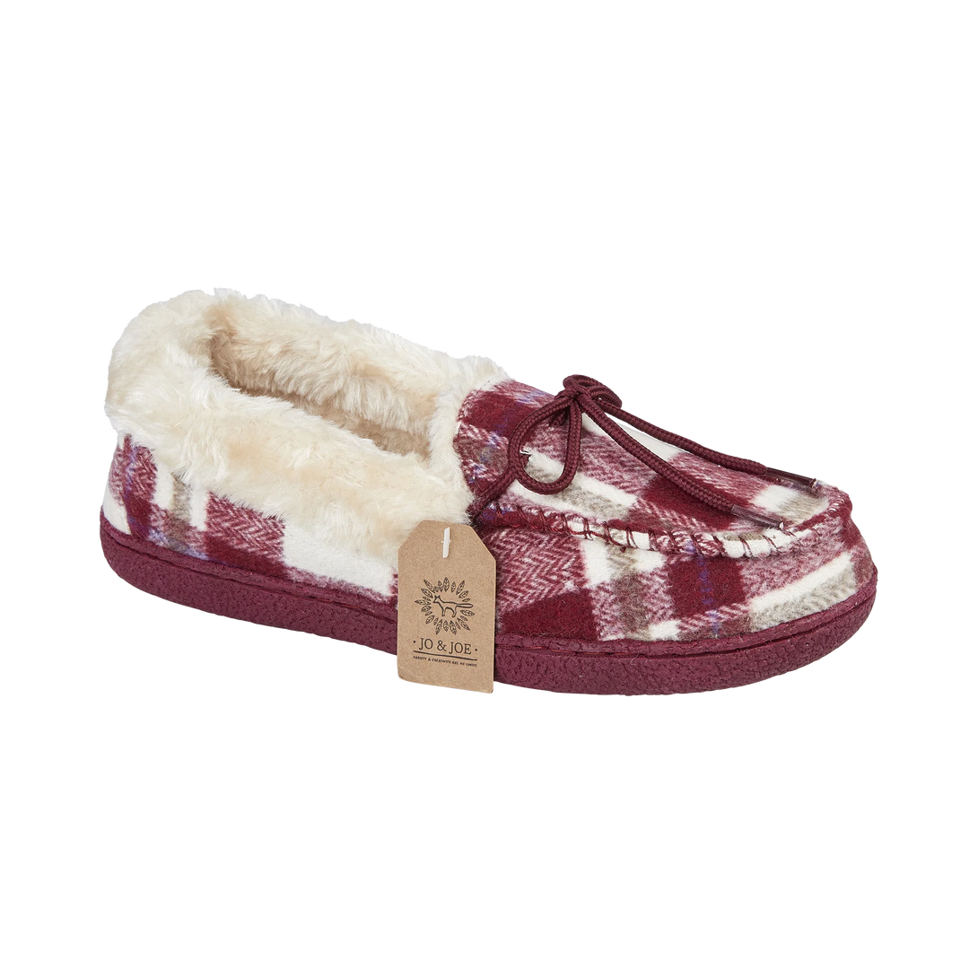 Tabitha | Tartan Moccasin Slippers