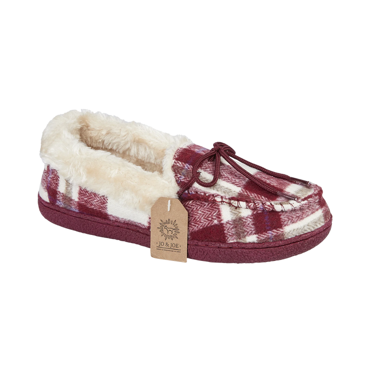 Tabitha | Tartan Moccasin Slippers
