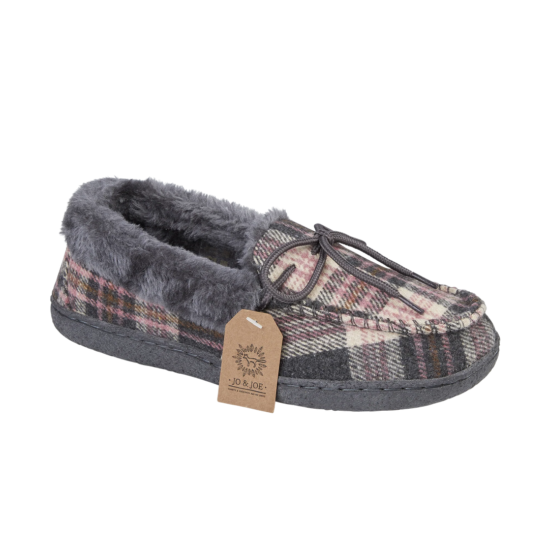 Tabitha | Tartan Moccasin Slippers