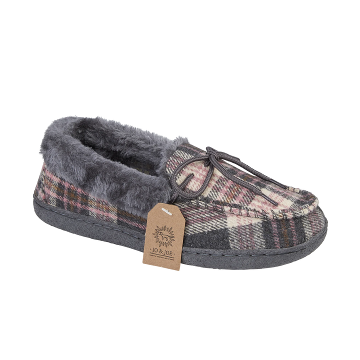 Tabitha | Tartan Moccasin Slippers