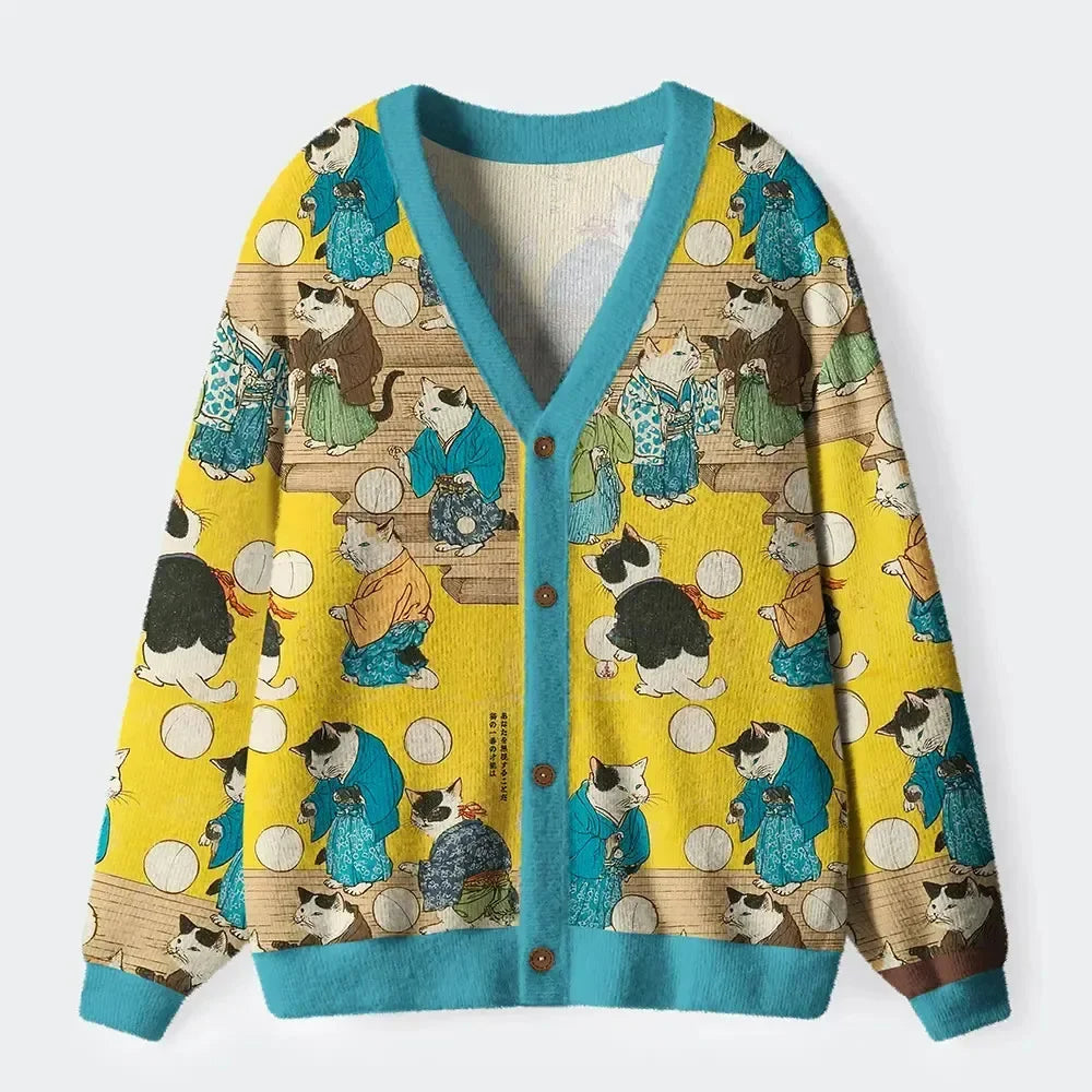 Harvest | Black Cat Wheat Field Cardigan