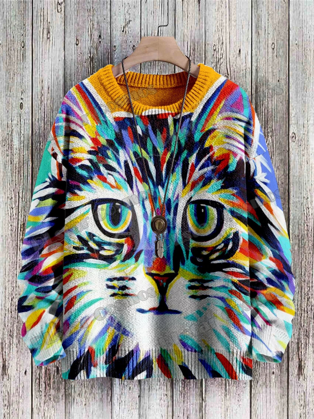 Retro | Fashion Cat 3D Knit Pullover