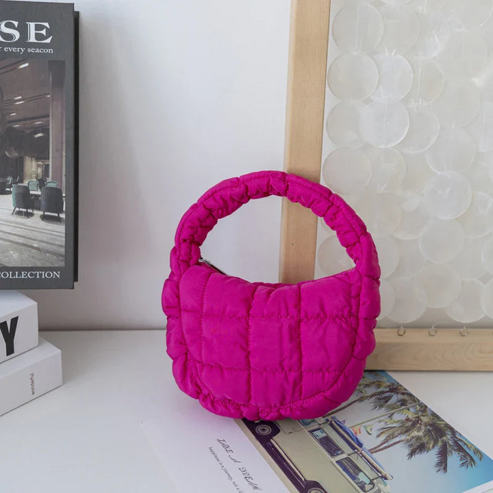 Juliet | Magenta Mini Puffer Tote