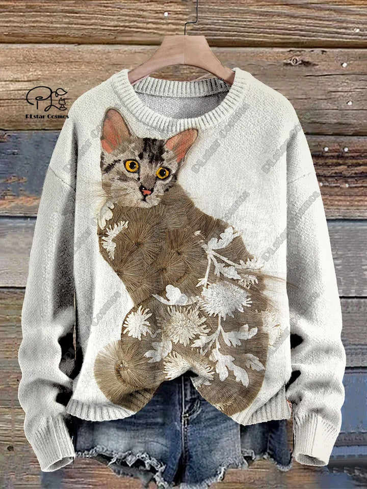 Stella | Funny Cat 3D Print Pullover