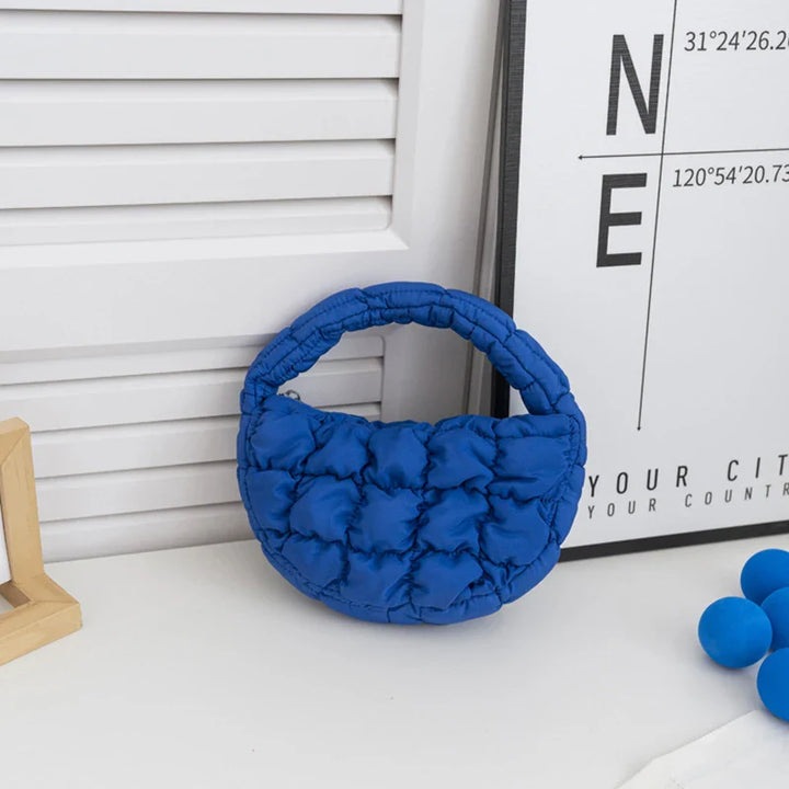 Genevieve | Dark Blue Mini Puffer Tote