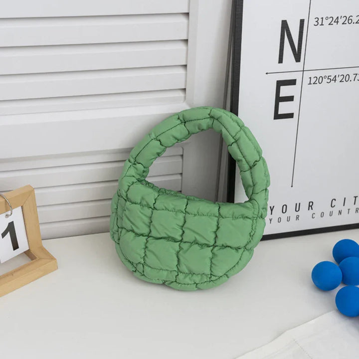 Camille | Green Mini Puffer Tote